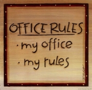 Office Rules - Art Print by Karen Tribett | Movie Poster Prints from Posterazzi