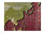 Close-up of a world map 24.00 x 18.00 Poster Print