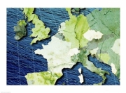 Close-up of a world map 24.00 x 18.00 Poster Print