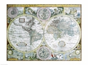 Close-up of a world map, John Speed, 1626 - Art Print | Poster Prints from Posterazzi