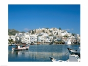 City Skyline and Harbor, Naxos, Cyclades Islands, Greece - Art Print | Poster Prints from Posterazzi