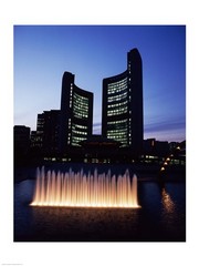 City Hall & Nathan Phillips Square, Toronto, Canada - Art Print | Poster Prints from Posterazzi