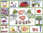 All Around the Barnyard- Pigs - Art Print by Serena Bowman | Movie Poster Prints from Posterazzi