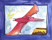 Flying Dino - Art Print by Serena Bowman | Movie Poster Prints from Posterazzi