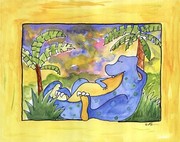 Life Is Good Napping Dino - Art Print by Serena Bowman | Movie Poster Prints from Posterazzi