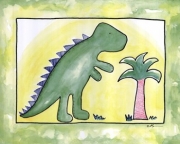 Lil Green Dino - Art Print by Serena Bowman | Movie Poster Prints from Posterazzi