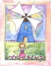 Girl in Holland - Art Print by Serena Bowman | Movie Poster Prints from Posterazzi