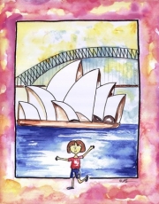 Girl In Sydney - Art Print by Serena Bowman | Movie Poster Prints from Posterazzi