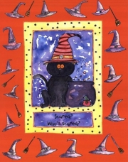 Halloween Cat - Art Print by Serena Bowman | Movie Poster Prints from Posterazzi