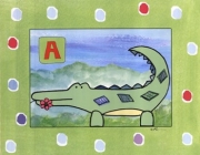 A is for Aligator - Art Print by Serena Bowman | Movie Poster Prints from Posterazzi