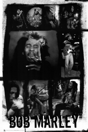 Bob Marley - B&W Collage - Art Print | Movie Poster Prints from Posterazzi