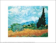 Yellow Wheat And Cypresses - Art Print by Vincent Van Gogh | Movie Poster Prints from Posterazzi