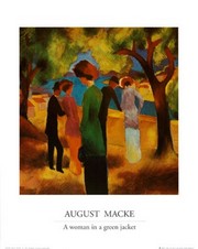 August Macke A Woman in a Green Jacket 16.00 x 20.00 Poster Print