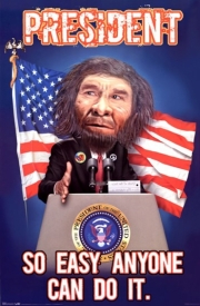 Caveman President - Art Print by  B creative | Movie Poster Prints from Posterazzi