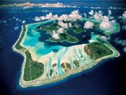 "Aerial View, Bora Bora, French Polynesia" - Art Print by Paul Chesley | Movie Poster Prints from Posterazzi