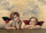 "The Cherubim Putti Angels of The Sistine Madonna, c.1514" - Art Print by  Raphael | Movie Poster Prints from Posterazzi