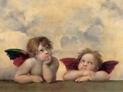 "The Cherubim Putti Angels of The Sistine Madonna, c.1514" - Art Print by  Raphael | Movie Poster Prints from Posterazzi