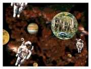Astronaut View - Art Print by Sonia and Ted Astor | Movie Poster Prints from Posterazzi